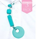 Chewy Shirt Saver Pk3 | Button Hole | Circle Turquoise