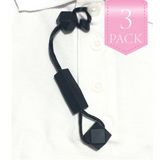 Chewy Shirt Saver Pk3 | Button Hole | Hex Black