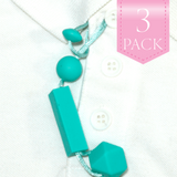 Chewy Shirt Saver Pk3 | Button Hole | Hex Turquoise