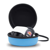 Ems for Baby Earmuffs - Blue/White on White