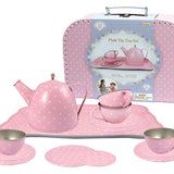 Tea Set | Pink Tin In Suitcase - 15pcs