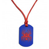 Chewy Pendant | Dog Tag | Spider Blue/Red