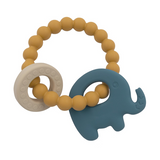 Silicone Elephant Teether | Steel Blue