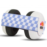 Ems for Baby Earmuffs - Blue/White on White