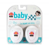 Ems for Baby Earmuffs - Mint/White on White