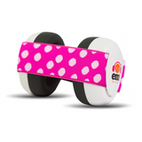 Ems for Baby Earmuffs - Pink/White on White
