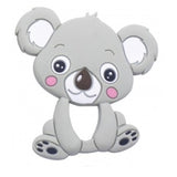 A cute koala shapes chewy with rosy pink cheeks