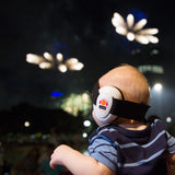 Ems for Baby Earmuffs - Pink/White on White