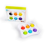 Colorful shape recognition toy with packaging on a white background