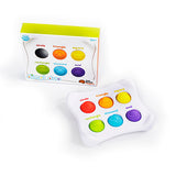 Colorful shape recognition toy with packaging on a white background