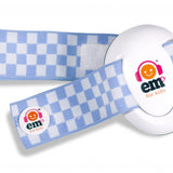 Ems for Baby Earmuffs - Blue/White on White