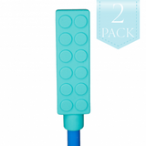 Chewy Pencil Topper 2 Pack | Building Block Turquoise