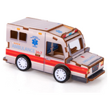 Pull Back Puzzle DIY Vehicle | Ambulance