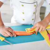 Safety Food Kutter and Safety Peeler Set | Blue