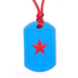 Chewy Pendant | Dog Tag | Star Blue