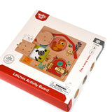 Latches Activity Wooden Puzzle Board