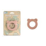 Sensory Silicone Bear Teether | Pink