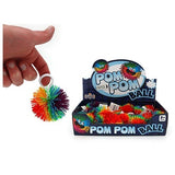 Key Chain | Silicone Rainbow Pom Pom