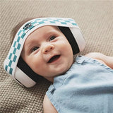 Ems for Baby Earmuffs - Mint/White on White