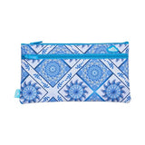 Spencil Pencil Case Twin Zip Rectangle | Boho Blue