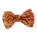 Hairclip | Brilliant and Bright Rhinestone Bow | Red and Gold