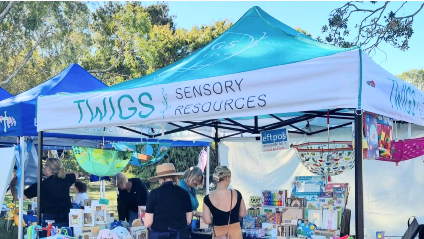 Market Stall Tent with Customers