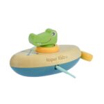 Wooden Canoe Animal Bath Toy | Crocodile