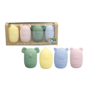 Silicone Splash Pourers | Brave Beasts 4 Pcs Set