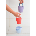 Silicone Shower Buckets 3pc Set | Purple